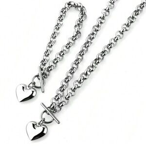 2pcs/Set New Arrival Hot Sale Women's Pearl Chain Necklace Bracelet Set